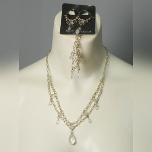 Golden chain choker/short necklace Set